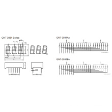 0,3 pulgadas 3 dígito 7 segmento de visualización (GNS-3031Ax-Bx)